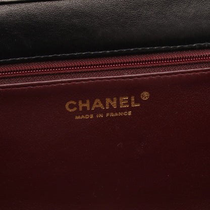 フルフラップ マトラッセ チェーンショルダーバッグ ラムスキン ブラック ゴールド金具 シャネル バッグ CHANEL