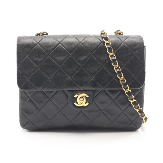 ミニマトラッセ20 チェーンショルダーバッグ ラムスキン ブラック ゴールド金具 ヴィンテージ シャネル バッグ CHANEL