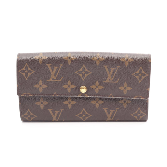 ポルトフォイユ サラ モノグラム 二つ折り長財布 PVC レザー ブラウン ルイヴィトン 財布・小物 LOUIS VUITTON