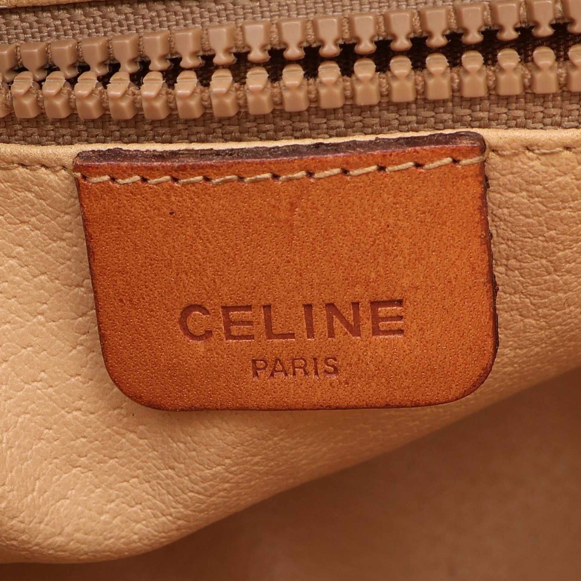 マカダム ショルダーバッグ PVC レザー ブラウン ダークブラウン セリーヌ バッグ CELINE