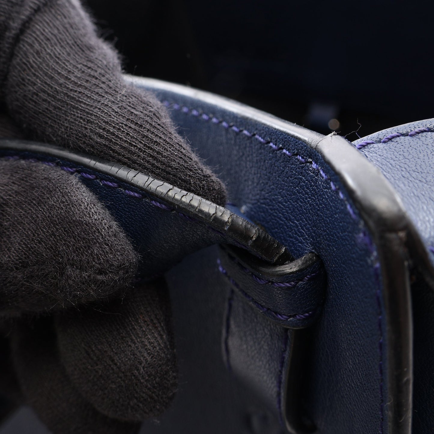 HAMMOCK SMALL ハンモック スモール 2WAY ハンドバッグ レザー ネイビー ロエベ