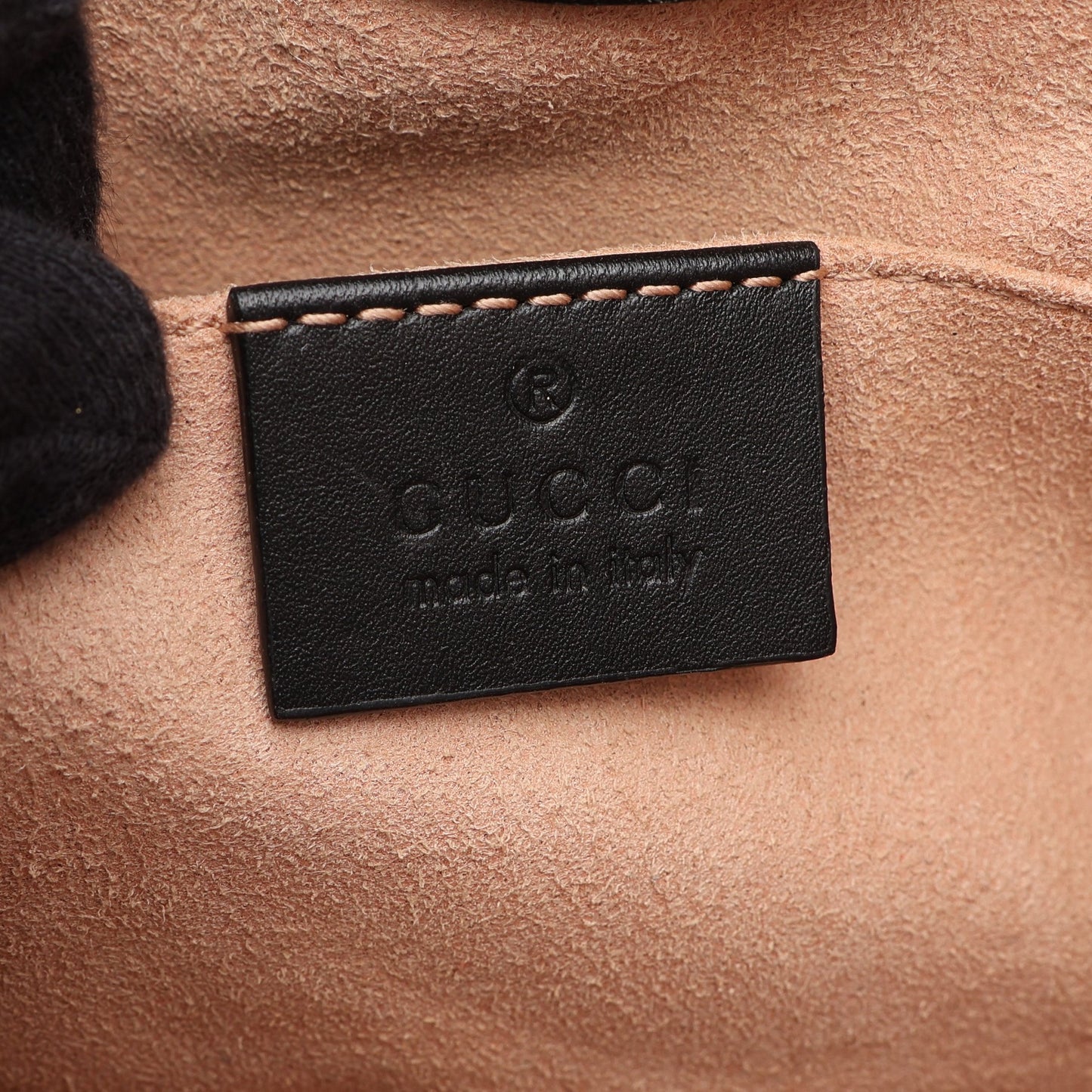 ニムフェア バンブー 2WAY ハンドバッグ レザー ブラック グッチ