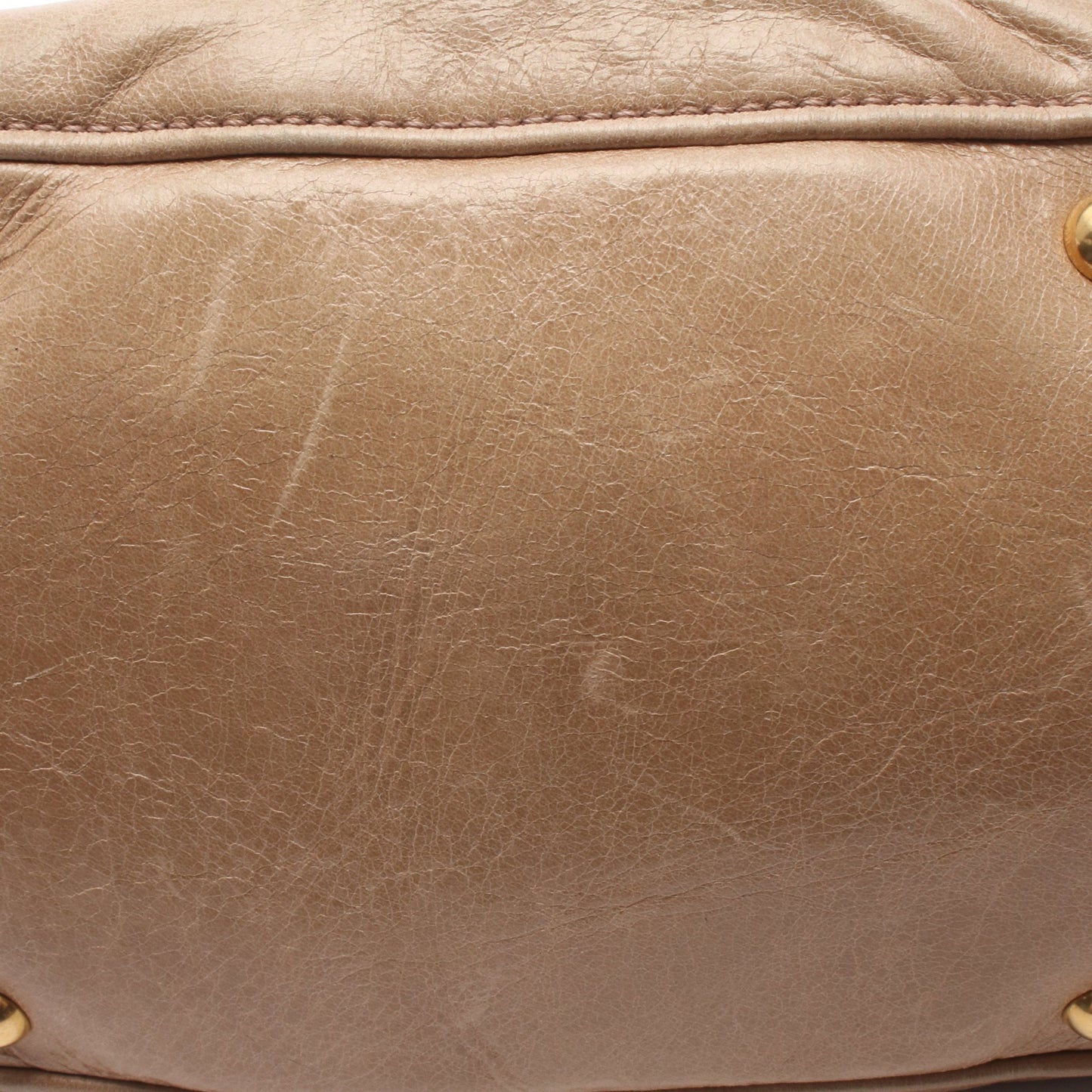 サイドリボン 2WAY ハンドバッグ レザー ベージュ ミュウミュウ バッグ miu miu