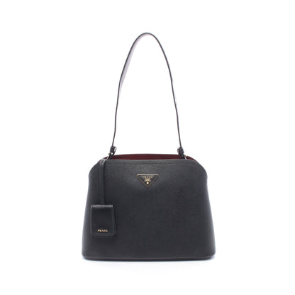 SAFFIANO CUIR ＋ C マチネ ミディアム ワンショルダーバッグ サフィアーノレザー ブラック プラダ