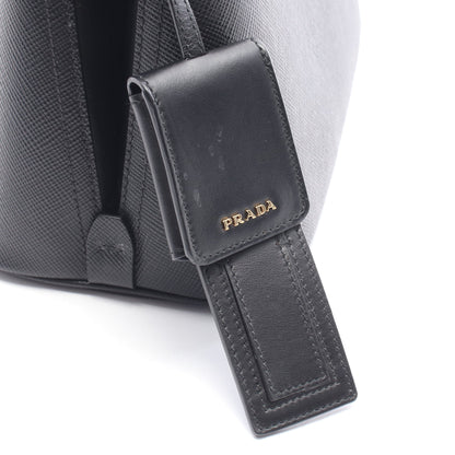 SAFFIANO CUIR ＋ C マチネ ミディアム ワンショルダーバッグ サフィアーノレザー ブラック プラダ