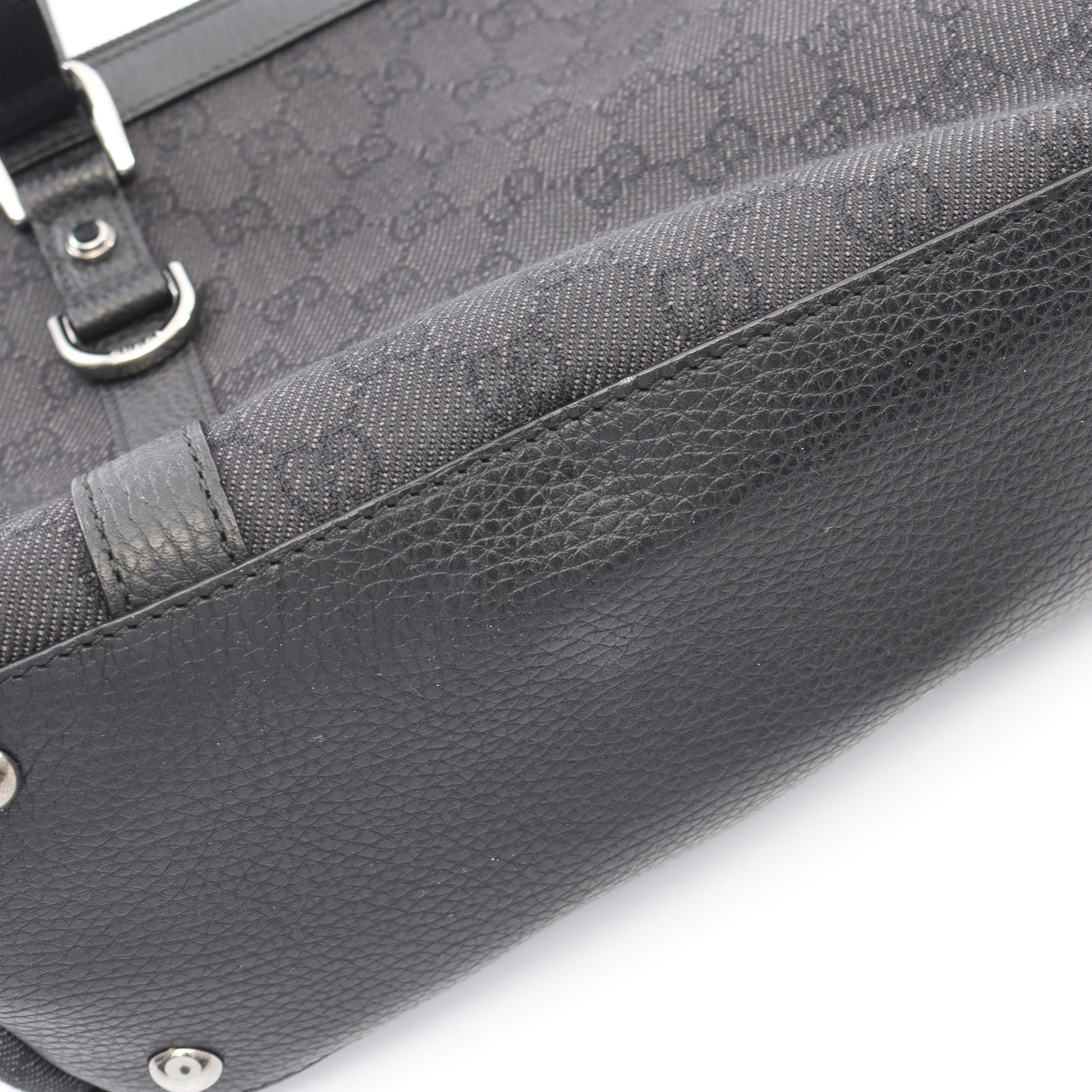 アビー GGキャンバス ハンドバッグ トートバッグ キャンバス レザー ブラック グッチ バッグ GUCCI