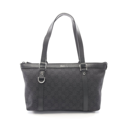 アビー GGキャンバス ハンドバッグ トートバッグ キャンバス レザー ブラック グッチ バッグ GUCCI