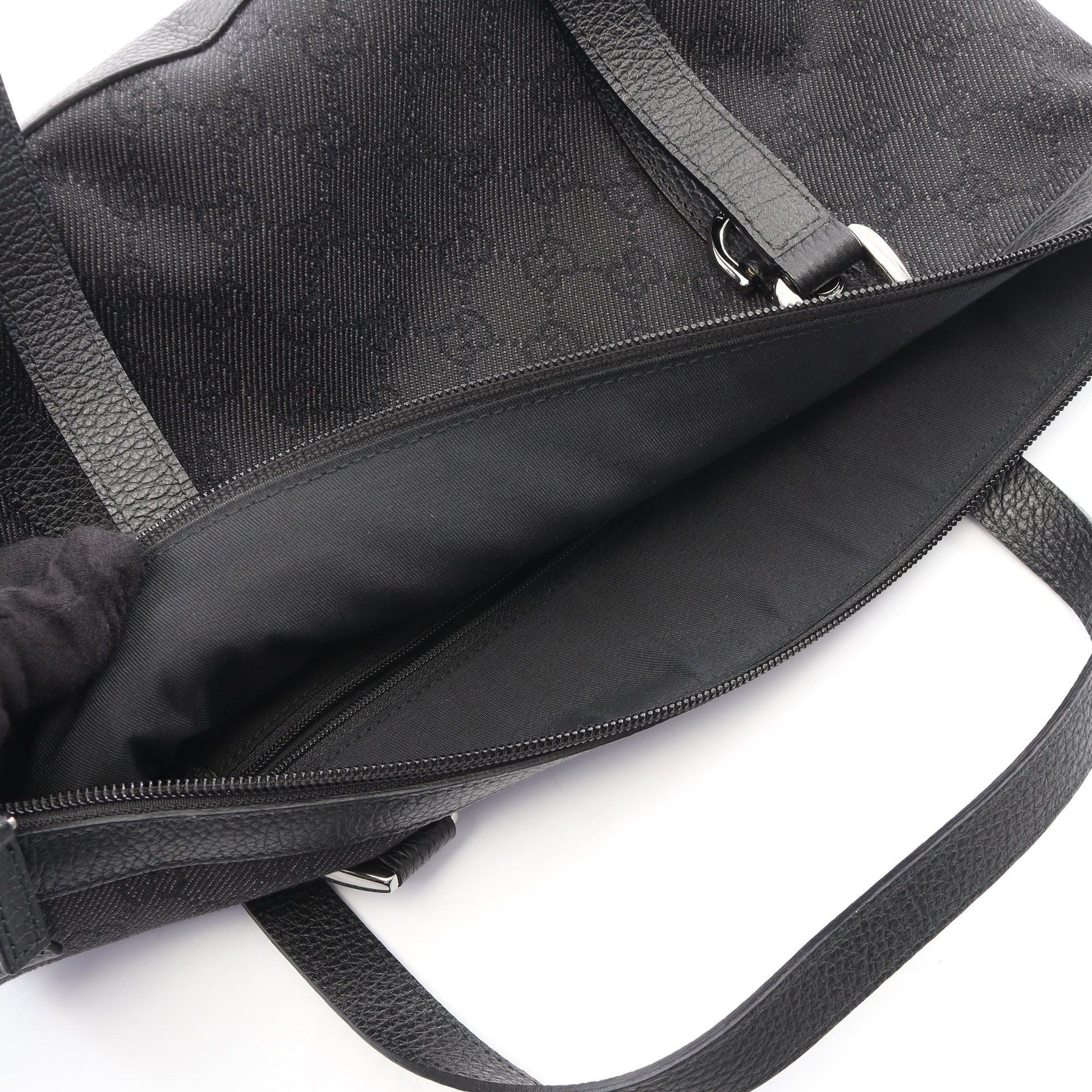 アビー GGキャンバス ハンドバッグ トートバッグ キャンバス レザー ブラック グッチ バッグ GUCCI