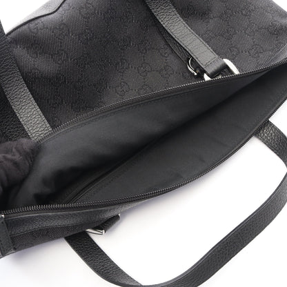アビー GGキャンバス ハンドバッグ トートバッグ キャンバス レザー ブラック グッチ バッグ GUCCI