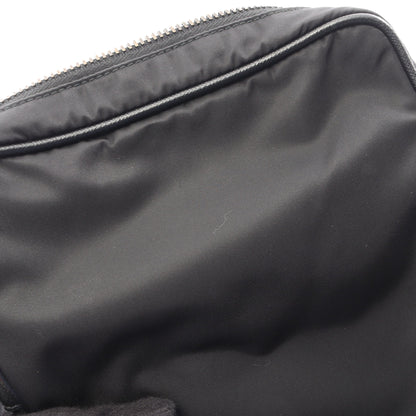 Re-Nylon ショルダーバッグ ナイロン サフィアーノレザー ブラック プラダ
