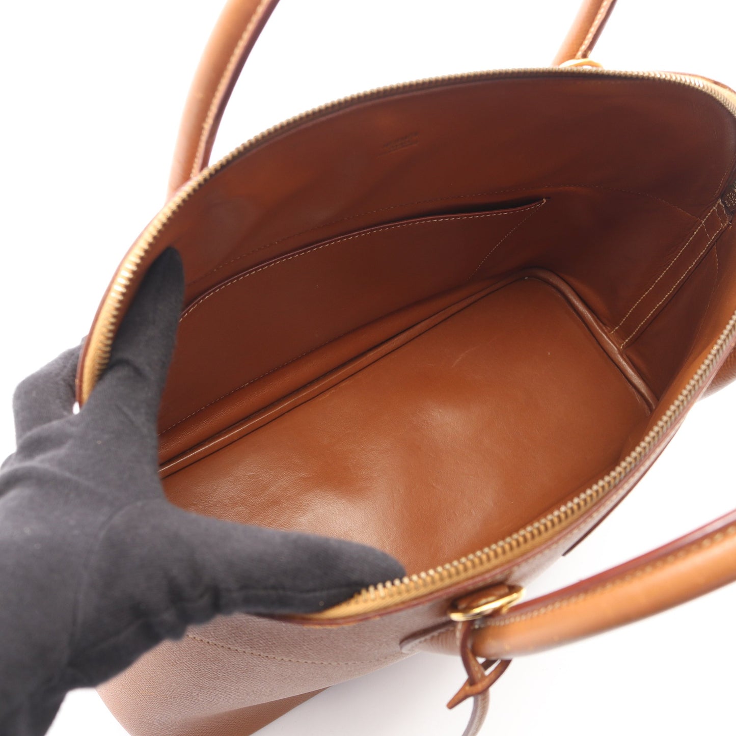 ボリード35 ゴールド 2WAY ハンドバッグ クシュベル ブラウン ゴールド金具 ○Y刻印 エルメス