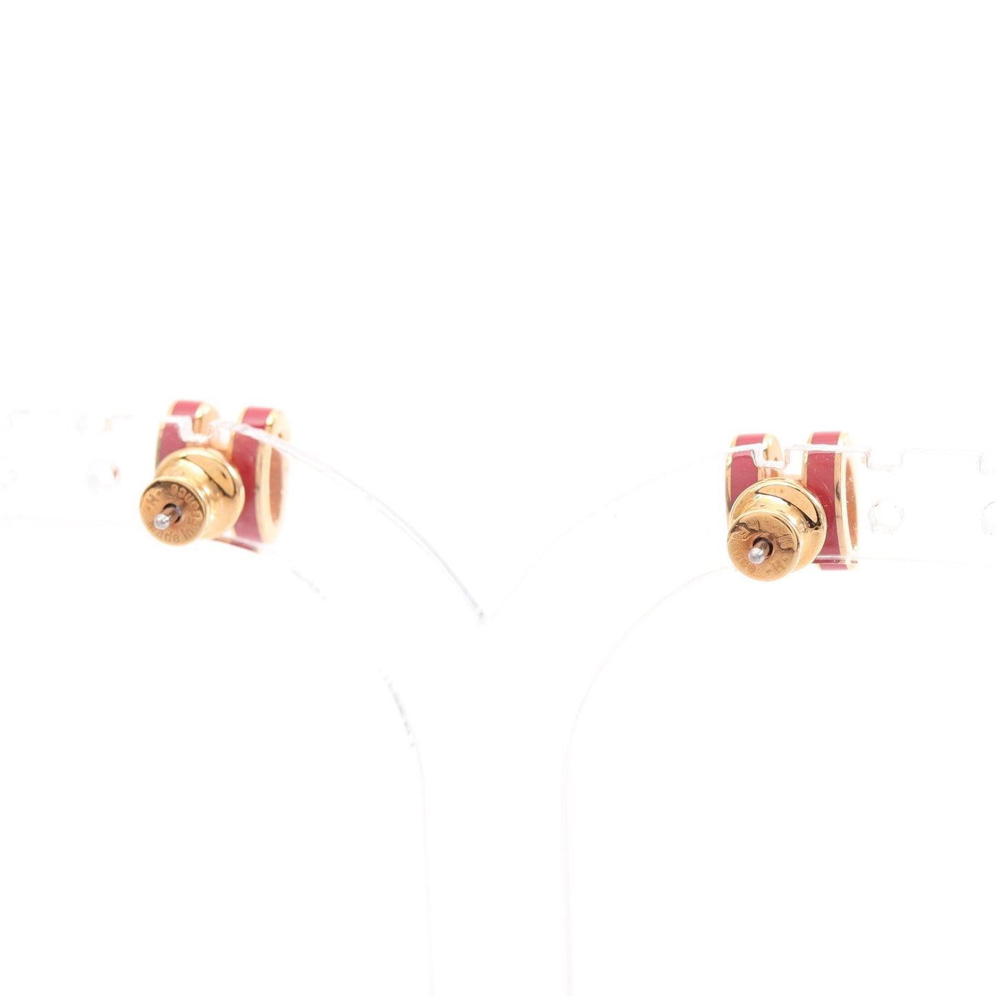 MINI POP H ミニポップアッシュ ピアス GP ゴールド ピンク エルメス