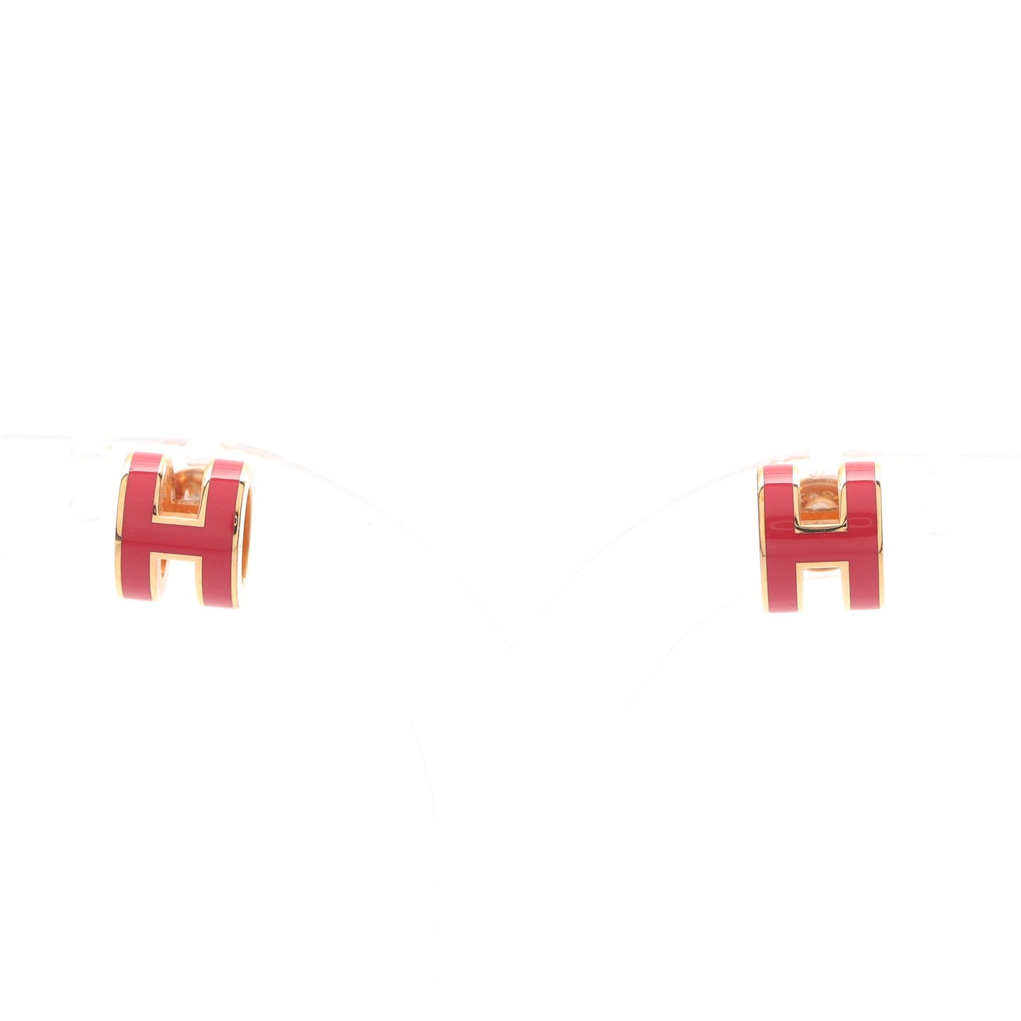 MINI POP H ミニポップアッシュ ピアス GP ゴールド ピンク エルメス