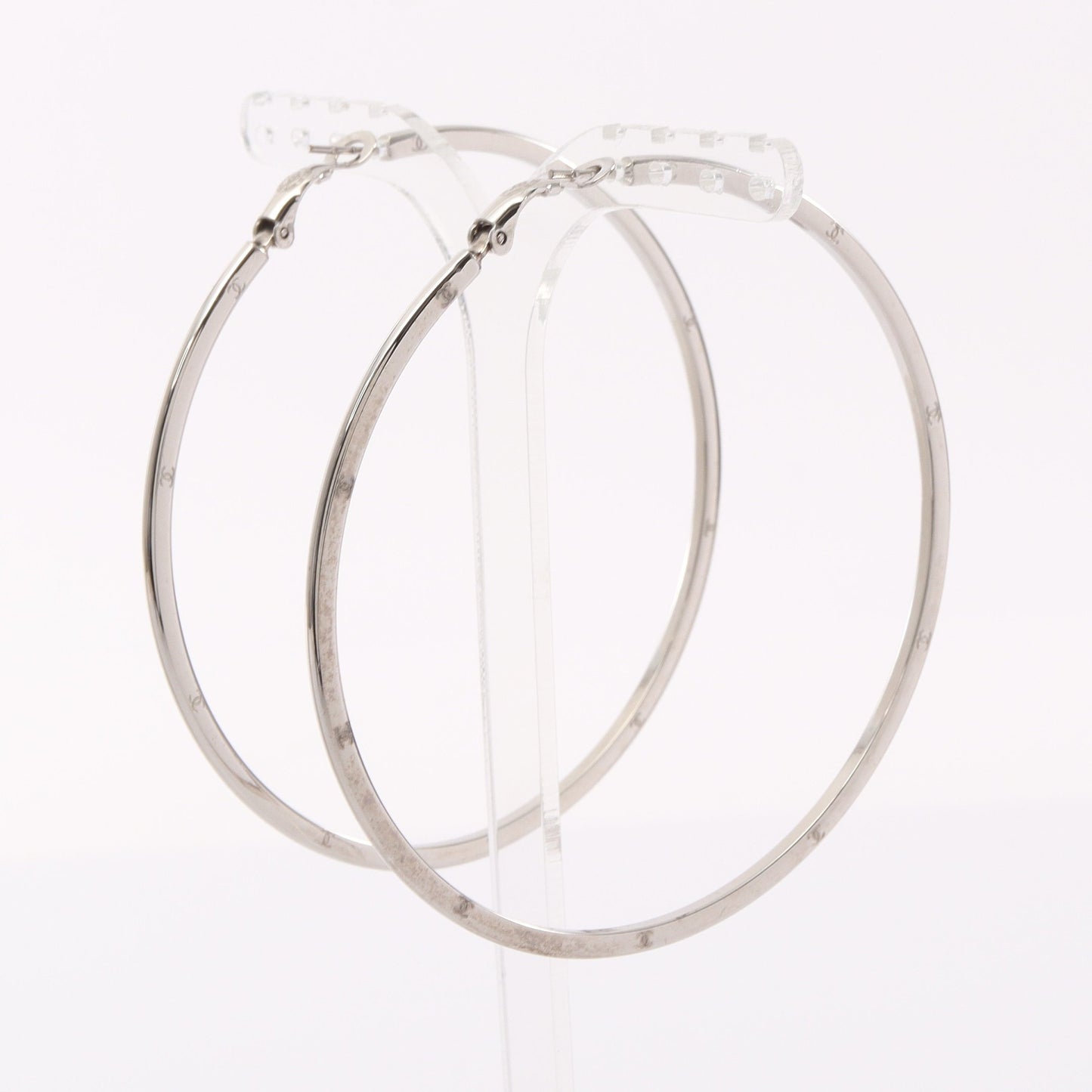 ココマーク フープ ピアス シルバー 04P シャネル アクセサリー CHANEL
