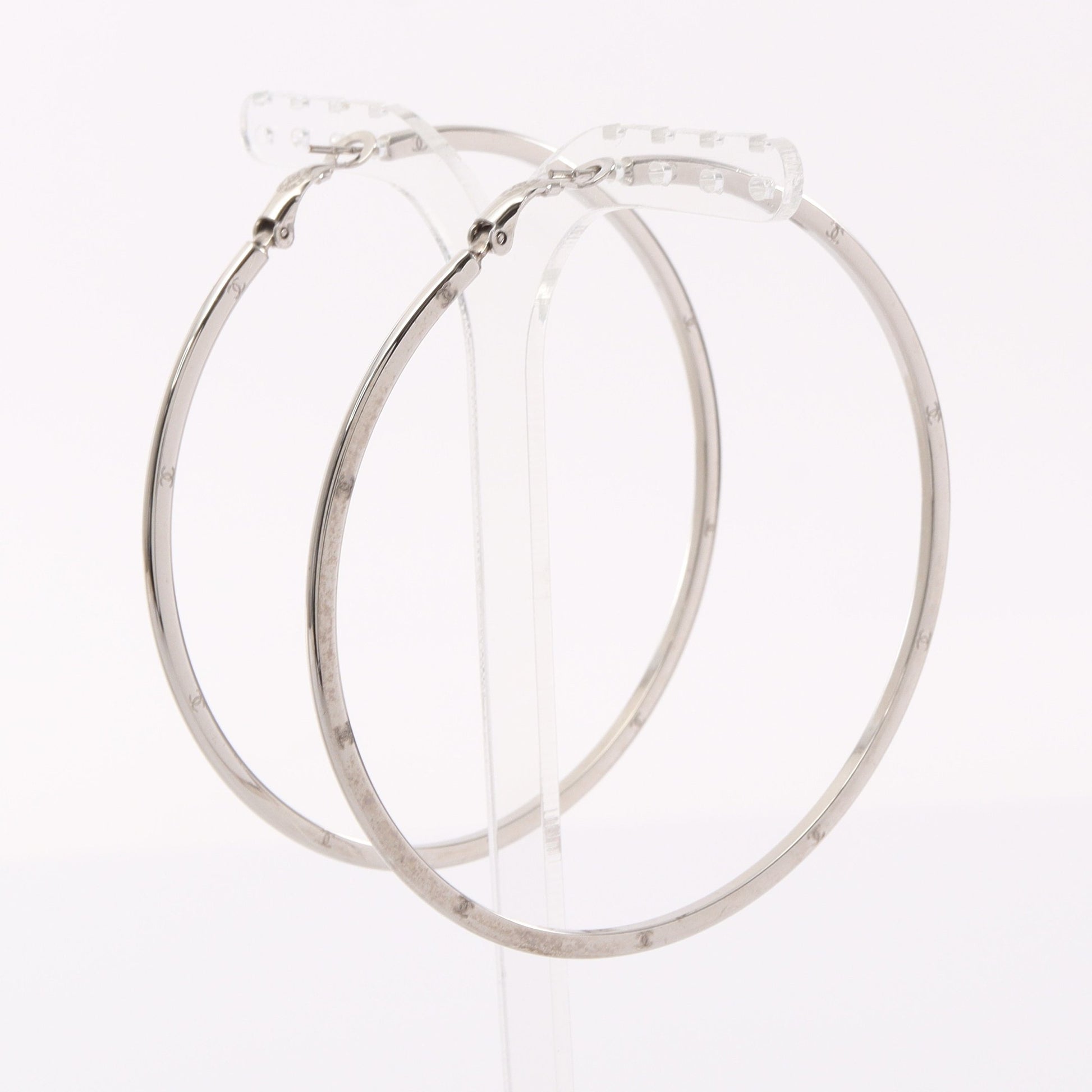 ココマーク フープ ピアス シルバー 04P シャネル アクセサリー CHANEL