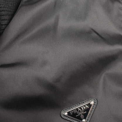 Re-Nylon 中綿 ボンバージャケット ナイロン ブラック プラダ