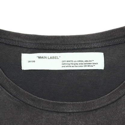 バックロゴ 半袖Tシャツ コットン ダークグレー オフホワイト