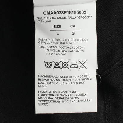 バックロゴ 半袖Tシャツ コットン ダークグレー オフホワイト