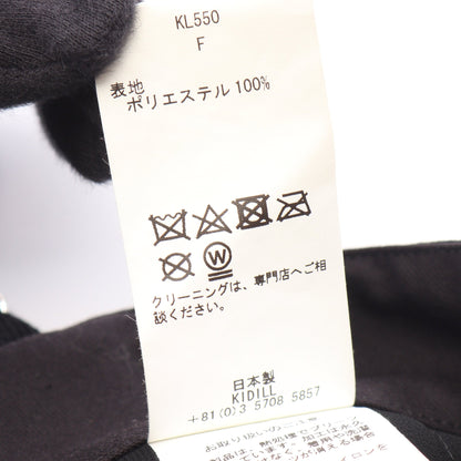 プリーツ プリント 巻き スカート ブラック ホワイト キディル