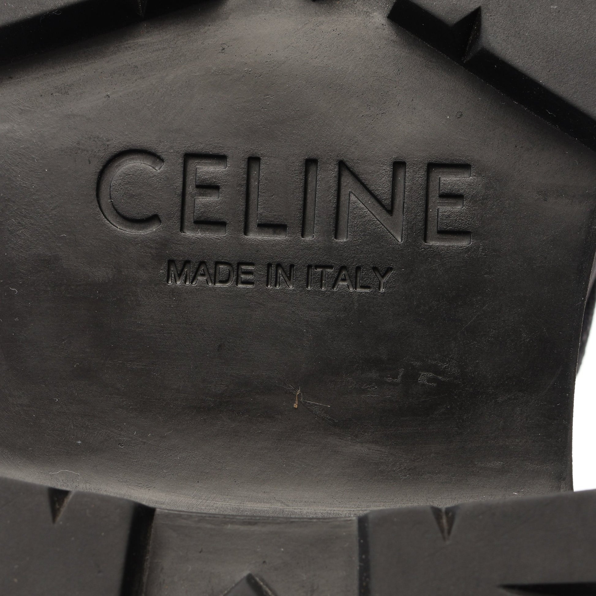 バルギー レースアップ ブーツ ナイロン レザー ブラック セリーヌ シューズ CELINE