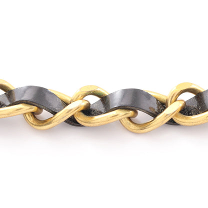 ココマーク チョーカー GP エナメルレザー ゴールド ブラック 95P シャネル アクセサリー CHANEL
