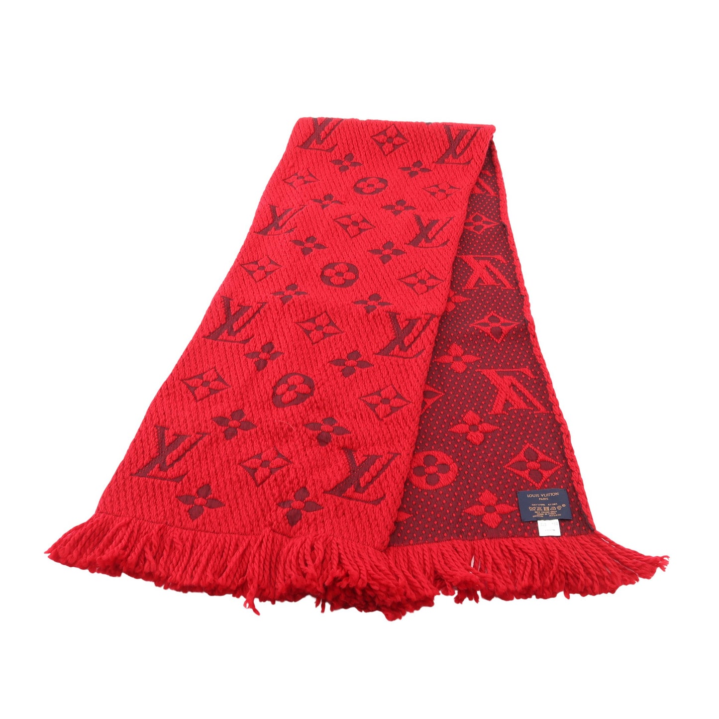 エシャルプ ロゴマニア ルビー マフラー ウール シルク レッド ルイヴィトン 財布・小物 LOUIS VUITTON