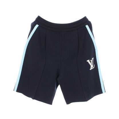 LVロゴ ニット ハーフ パンツ ウール ネイビー ライトブルー ルイヴィトン