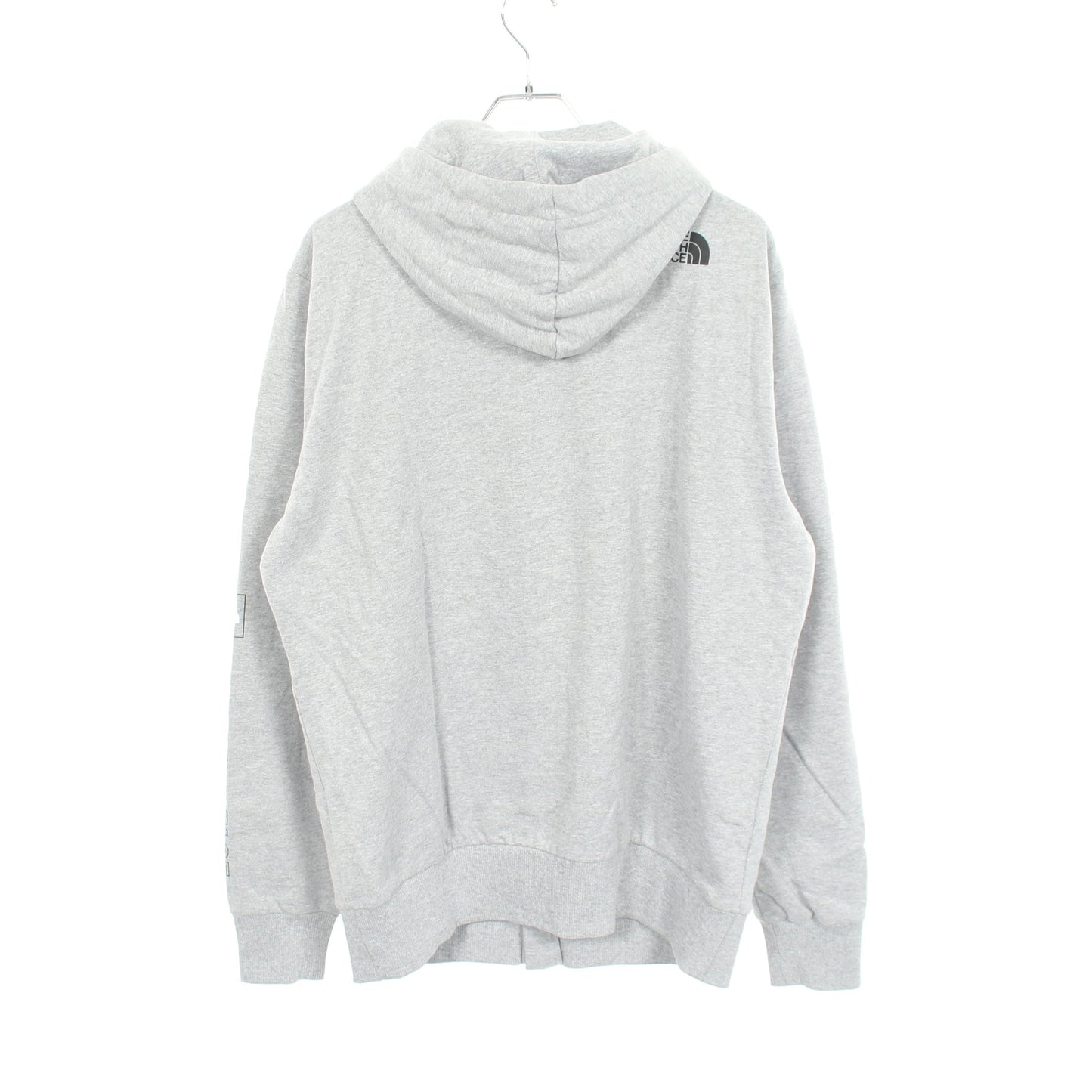 M OUTLINE LOGO BOX FULL ZIP HOODIE パーカー コットン グレー ザノースフェイス