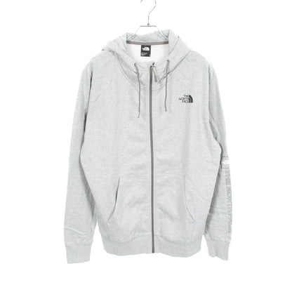 M OUTLINE LOGO BOX FULL ZIP HOODIE パーカー コットン グレー ザノースフェイス
