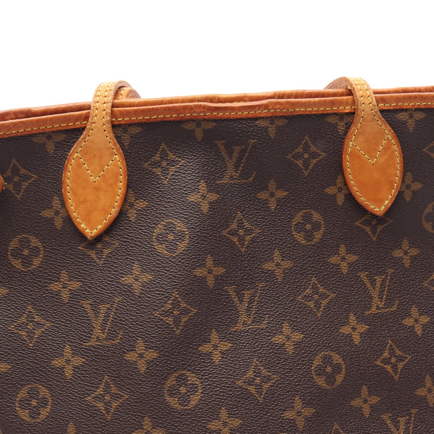 ネヴァーフルPM モノグラム ハンドバッグ トートバッグ PVC レザー ブラウン ルイヴィトン バッグ LOUIS VUITTON