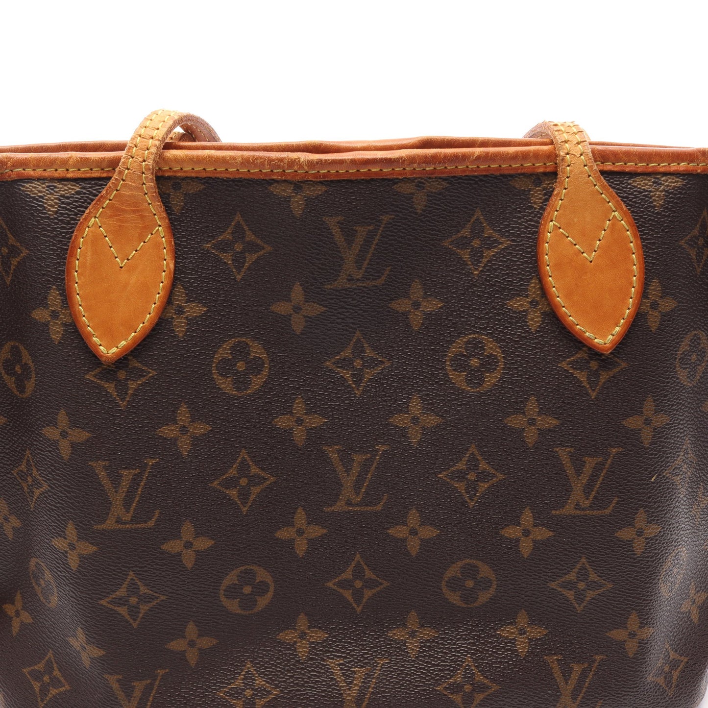 ネヴァーフルPM モノグラム ハンドバッグ トートバッグ PVC レザー ブラウン ルイヴィトン バッグ LOUIS VUITTON