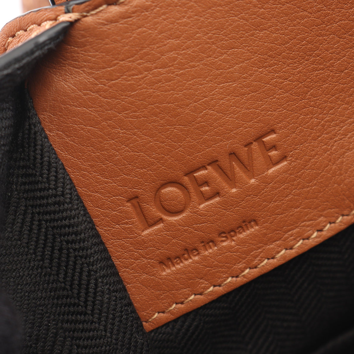 ハンモックバッグ コンパクト 2WAY ハンドバッグ レザー ブラウン ロエベ バッグ LOEWE