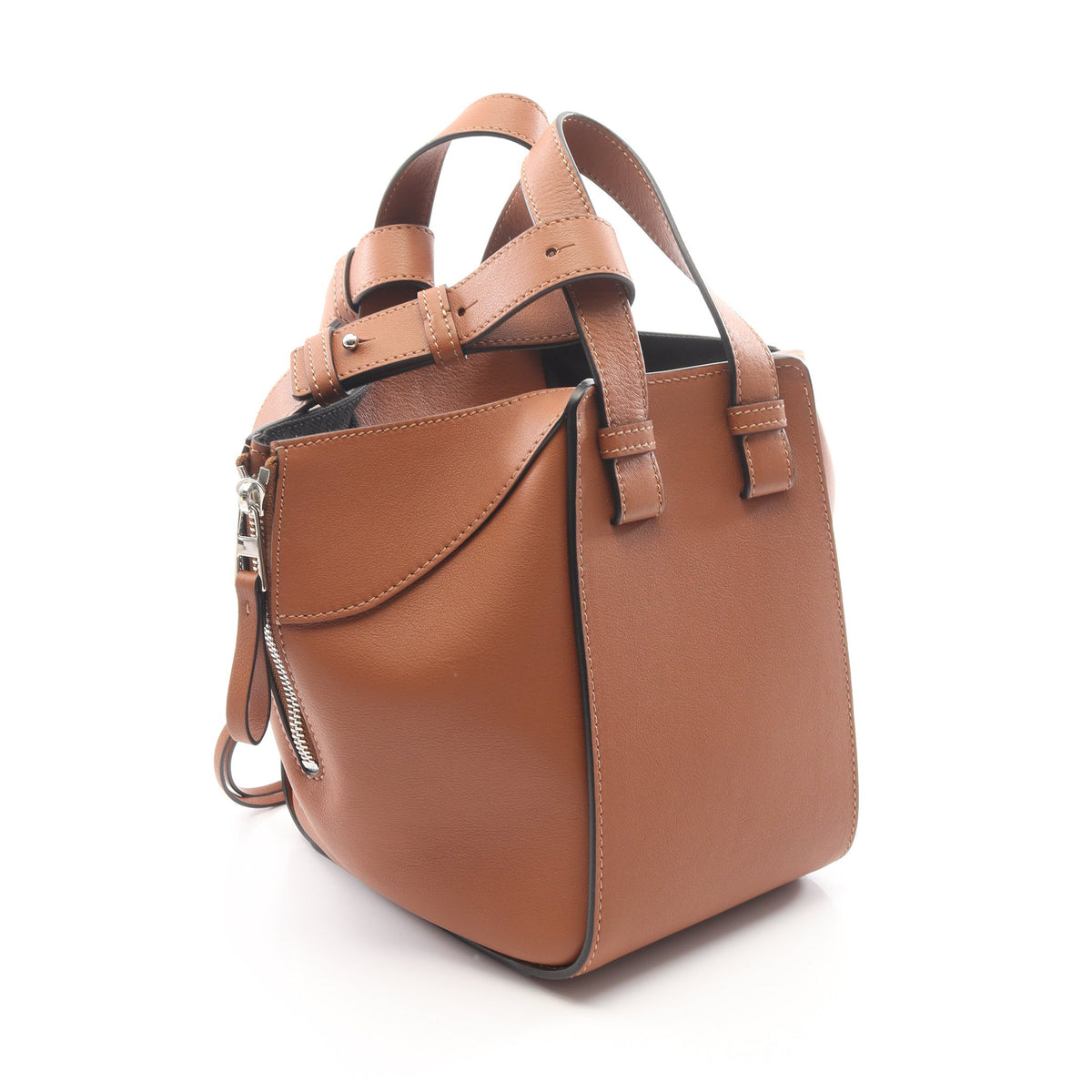 ハンモックバッグ コンパクト 2WAY ハンドバッグ レザー ブラウン ロエベ バッグ LOEWE