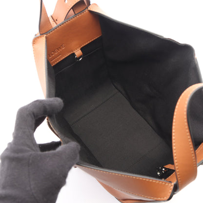 ハンモックバッグ コンパクト 2WAY ハンドバッグ レザー ブラウン ロエベ バッグ LOEWE