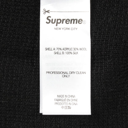 Silk Map Cardigan 切替 カーディガン ウール シルク ブラック マルチカラー シュプリーム