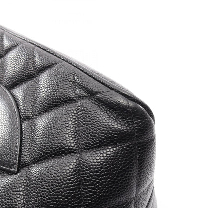 復刻トート ハンドバッグ トートバッグ キャビアスキン ブラック ゴールド金具 シャネル