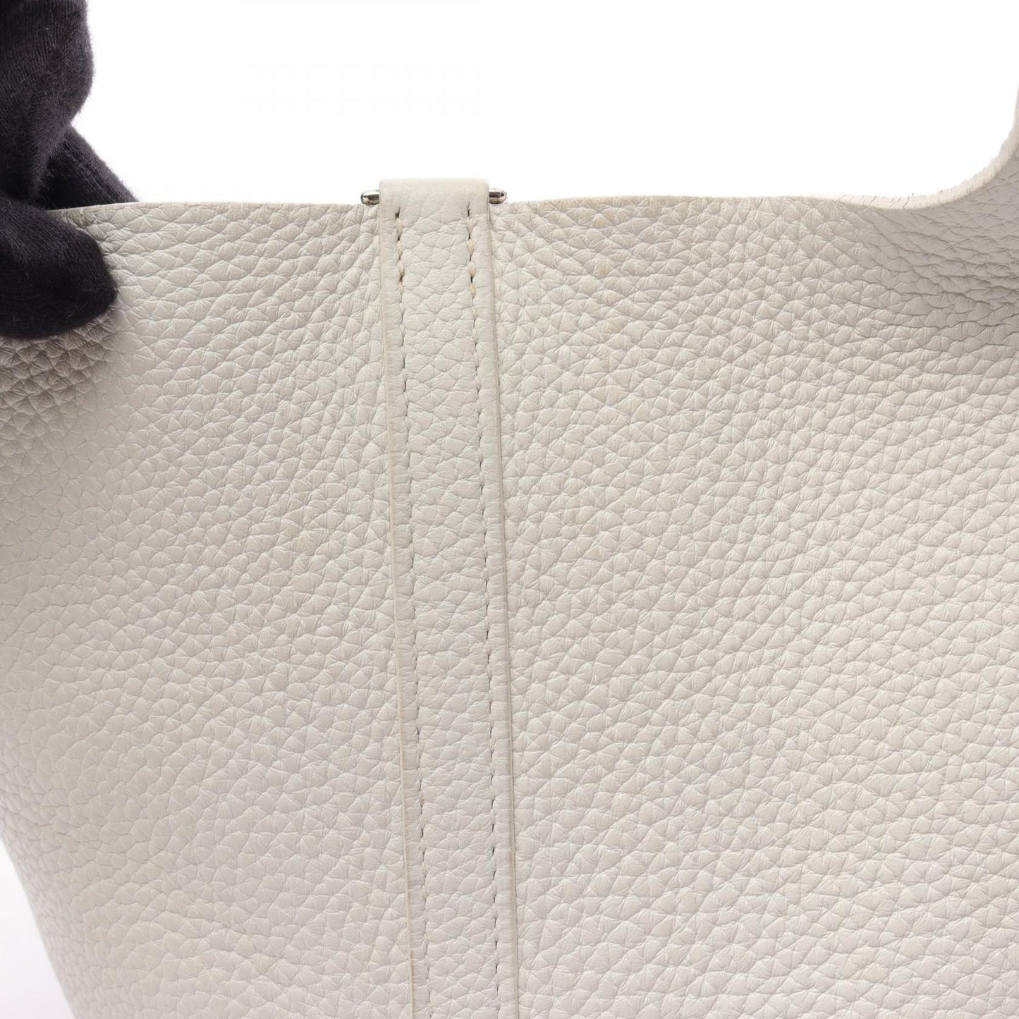 ピコタンロックMM ハンドバッグ トリヨンクレマンス ホワイト シルバー金具 A刻印 エルメス