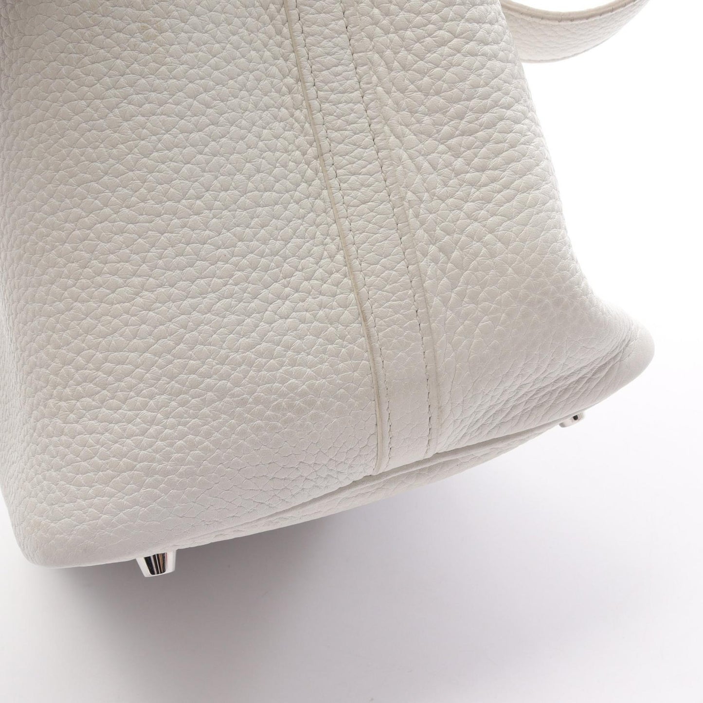 ピコタンロックMM ハンドバッグ トリヨンクレマンス ホワイト シルバー金具 A刻印 エルメス