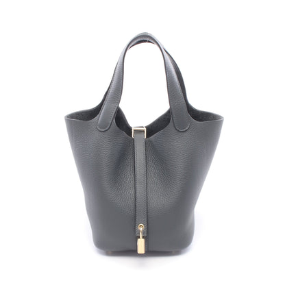 ピコタンロックPM グリミスティ ハンドバッグ トリヨンクレマンス ダークグレー ゴールド金具 G刻印 エルメス バッグ HERMES