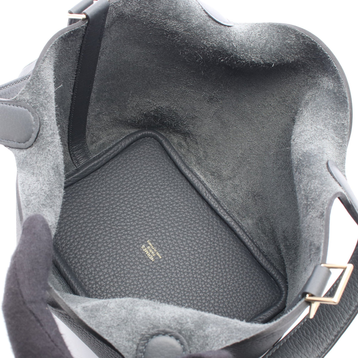 ピコタンロックPM グリミスティ ハンドバッグ トリヨンクレマンス ダークグレー ゴールド金具 G刻印 エルメス バッグ HERMES