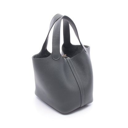 ピコタンロックPM グリミスティ ハンドバッグ トリヨンクレマンス ダークグレー ゴールド金具 G刻印 エルメス バッグ HERMES