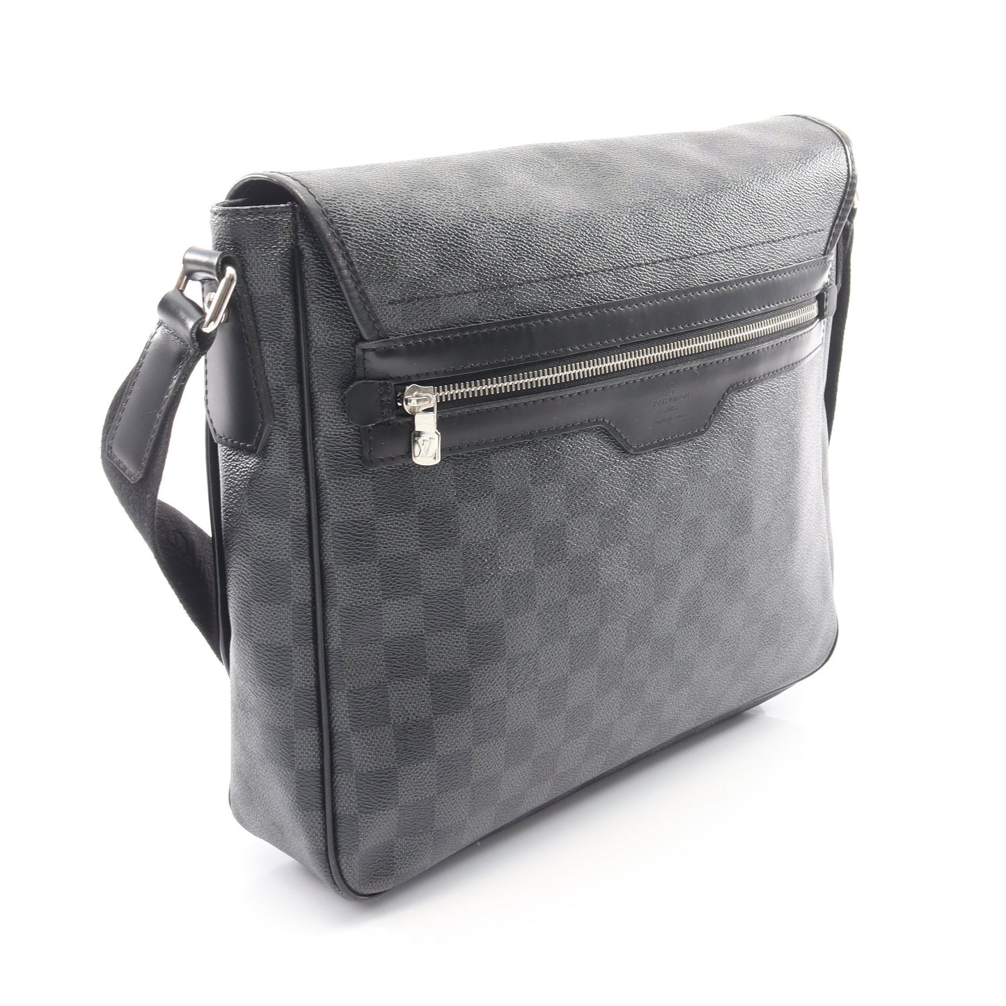 ダニエルMM ダミエグラフィット ショルダーバッグ PVC レザー ブラック ルイヴィトン バッグ LOUIS VUITTON