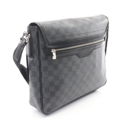 ダニエルMM ダミエグラフィット ショルダーバッグ PVC レザー ブラック ルイヴィトン バッグ LOUIS VUITTON