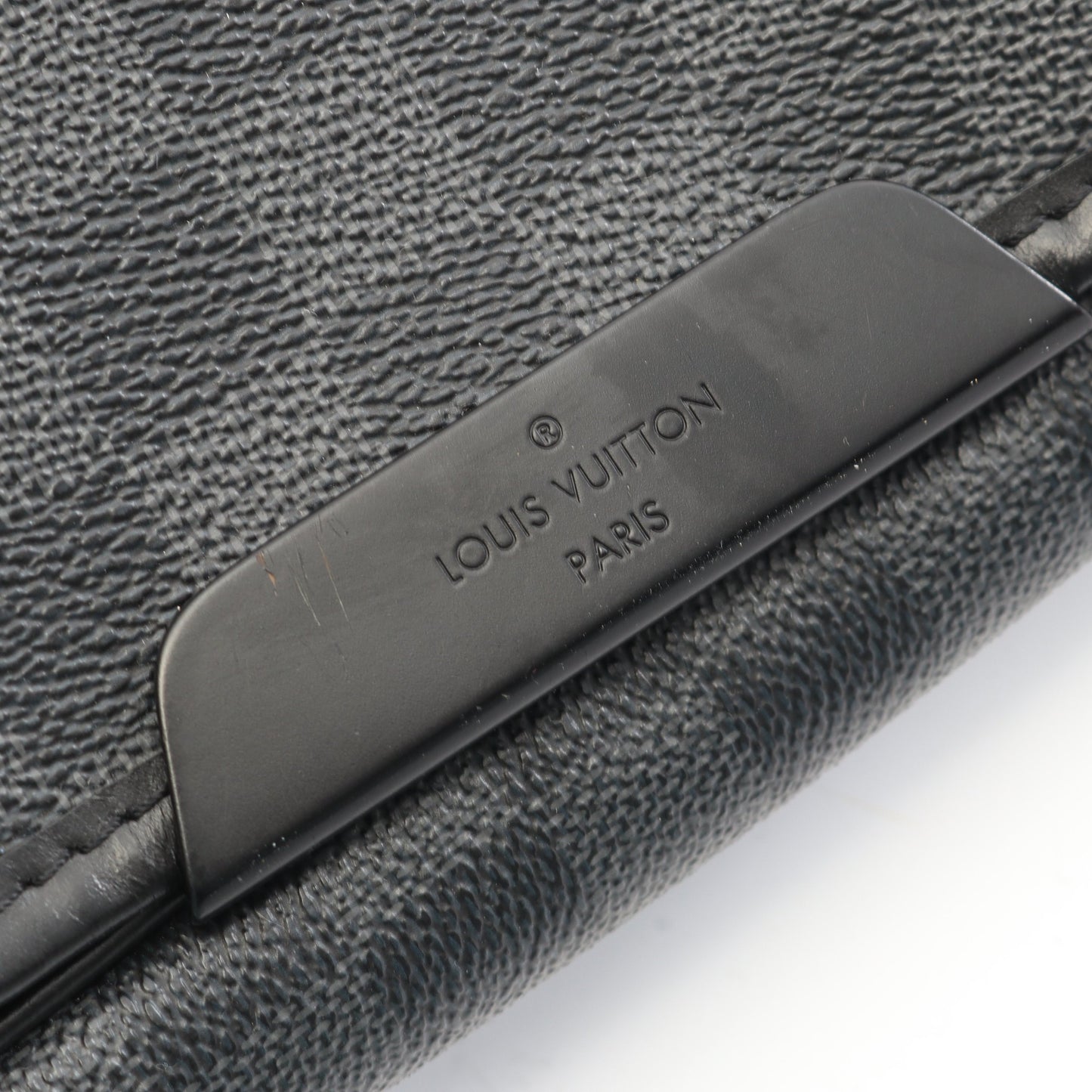 ダニエルMM ダミエグラフィット ショルダーバッグ PVC レザー ブラック ルイヴィトン バッグ LOUIS VUITTON