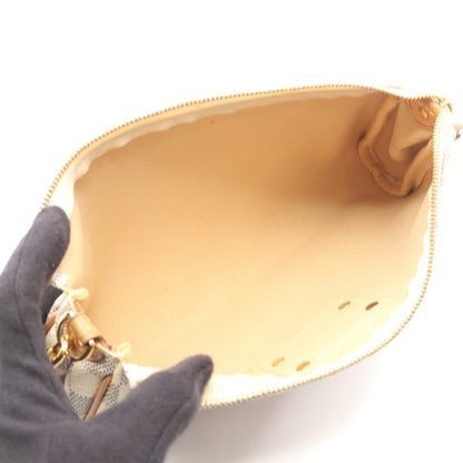 エヴァ ダミエアズール 2WAY チェーンハンドバッグ PVC レザー ホワイト ルイヴィトン