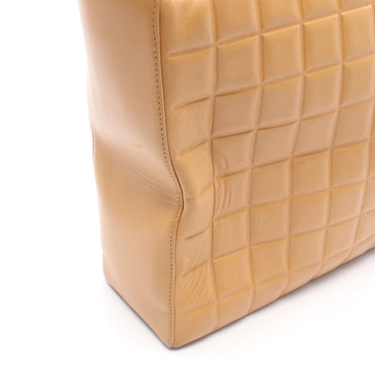 チョコバー ショルダーバッグ トートバッグ ラムスキン ベージュ ゴールド金具 シャネル バッグ CHANEL
