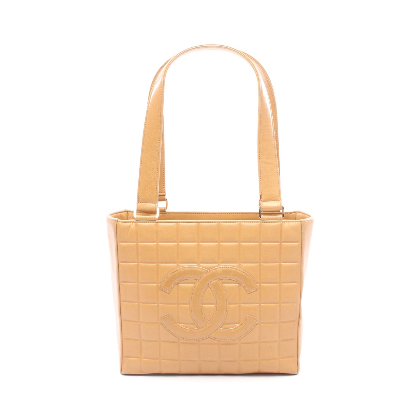チョコバー ショルダーバッグ トートバッグ ラムスキン ベージュ ゴールド金具 シャネル バッグ CHANEL