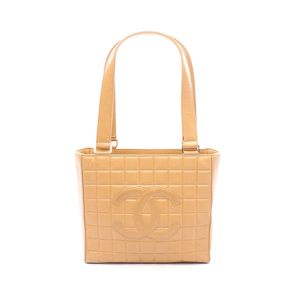 チョコバー ショルダーバッグ トートバッグ ラムスキン ベージュ ゴールド金具 シャネル バッグ CHANEL
