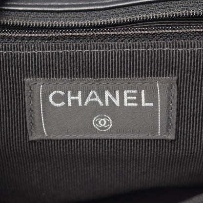 2.55 チョコバー チェーンショルダーバッグ ラムスキン ブラック シルバー金具 シャネル