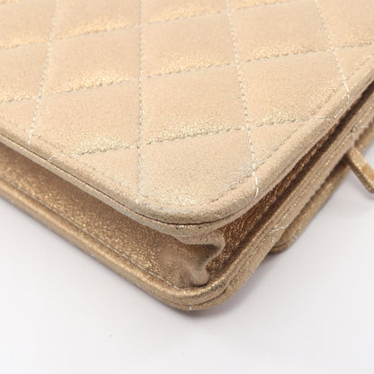 マテラッセ チェーンウォレット レザー ゴールド シルバー金具 シャネル